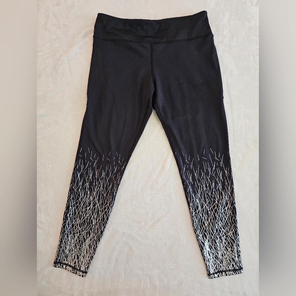 Senita Athletics Lux AMP Leggings L Ombre Black & Metalic Silver